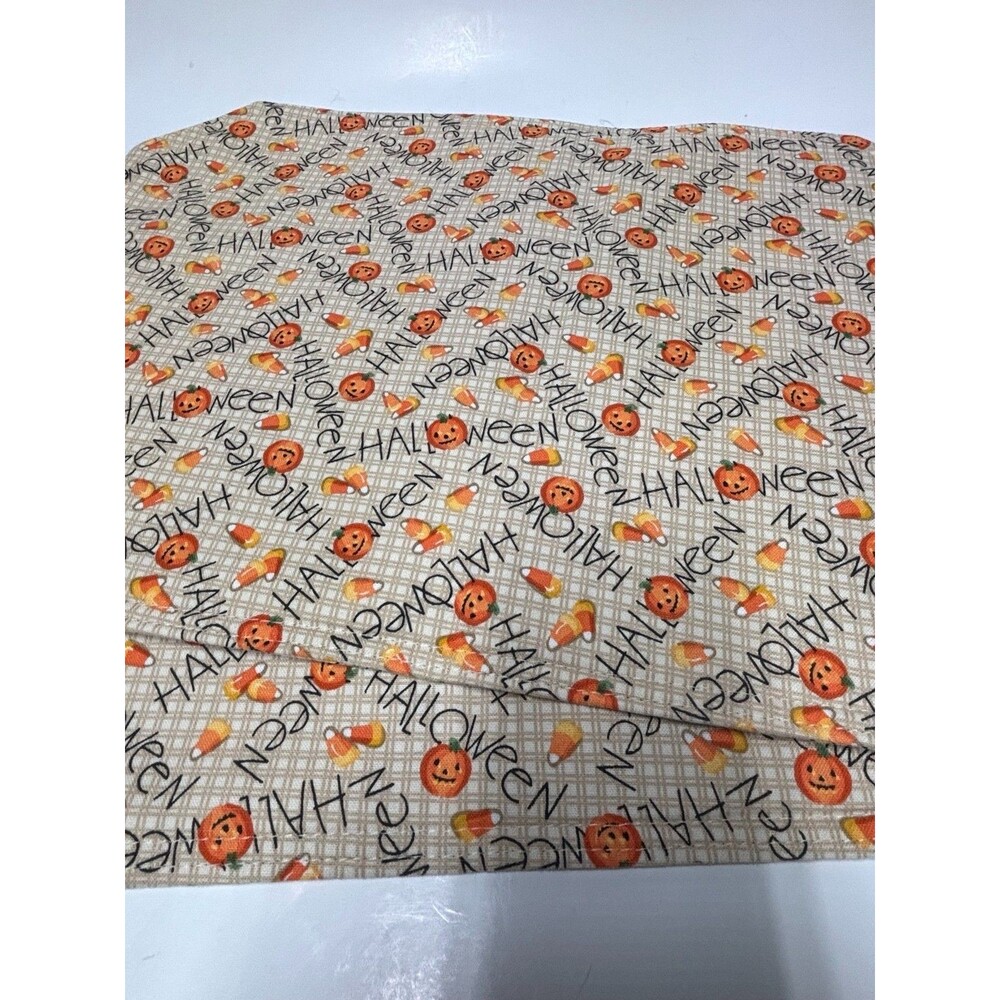 Longaberger Halloween Party Placemats Set of 2 Reversible Pumpkin